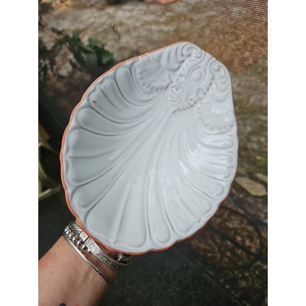 Loneoak &‎ Co Terracotta Shell Serving Bowls Berry Bowls Scalloped Cottagecore